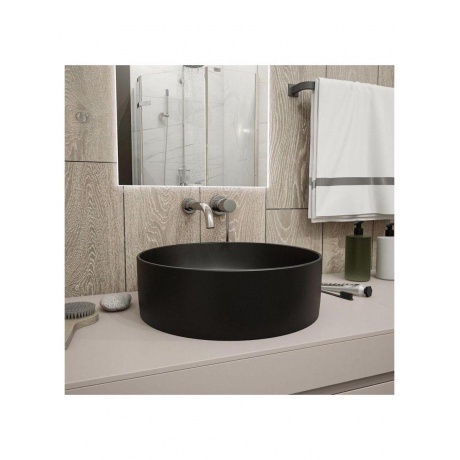 Раковина Teymi Lina D41 накладная, Черная Матовая T50197 - фото 4