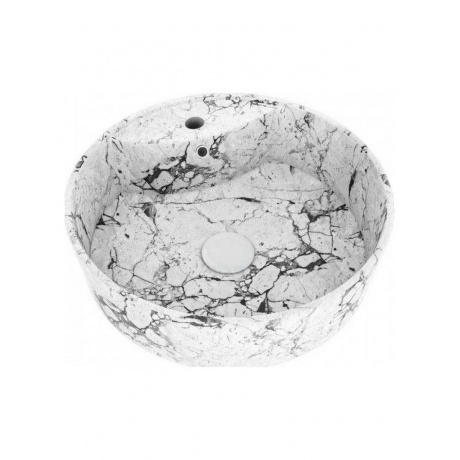 Раковина Teymi Lina S накладная D40 с полочкой под смеситель Белый Мрамор T50193 5212₽