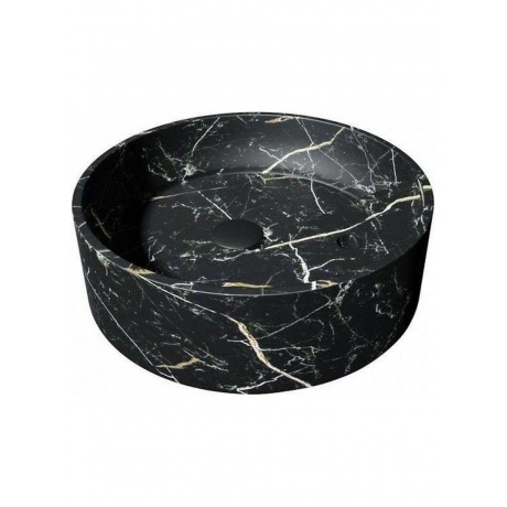 Раковина Teymi Lina S накладная D40 с полочкой под смеситель Черный Мрамор T50194 5212₽