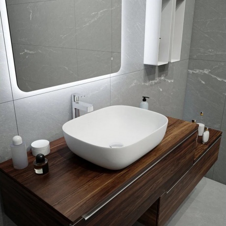 Раковина Teymi Solli 50 artceramic, накладная, Белая Матовая T50390 - фото 5