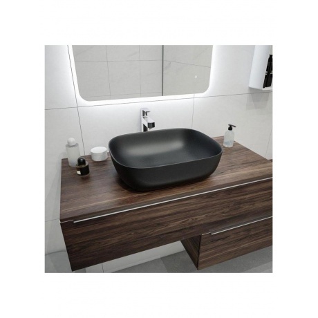 Раковина Teymi Solli 50 artceramic, накладная, Черная Матовая T50392 - фото 11