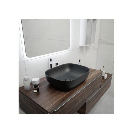 Раковина Teymi Solli 50 artceramic, накладная, Черная Матовая T50392 - фото 13