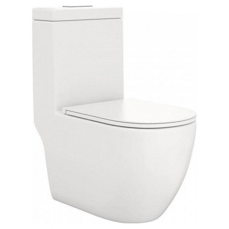 Унитаз напольный Моноблок Teymi Lina безободковый, сиденье микро...