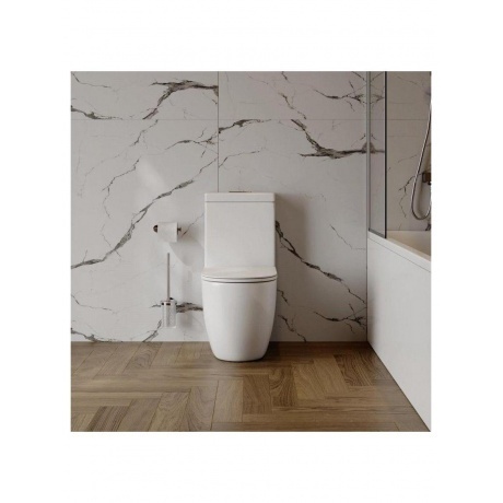 Унитаз напольный Моноблок Teymi Lina безободковый, сиденье микролифт T41102 - фото 12