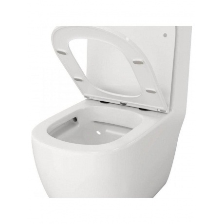 Унитаз напольный Моноблок Teymi Lina безободковый, сиденье микролифт T41102 - фото 4