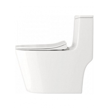 Унитаз напольный моноблок Teymi Solli безободковый, сиденье микролифт T41101 - фото 2