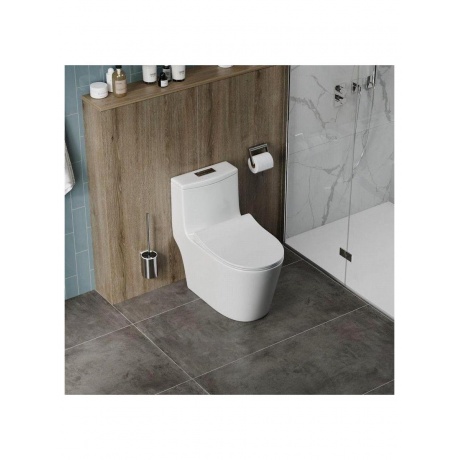 Унитаз напольный моноблок Teymi Solli безободковый, сиденье микролифт T41101 - фото 11