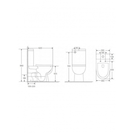 Унитаз напольный Teymi Aina безободковый, сиденье микролифт T40205 - фото 5