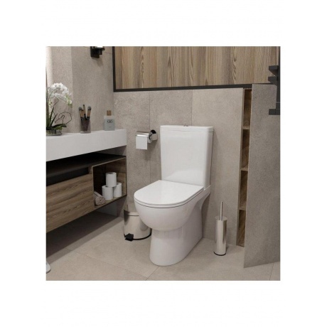 Унитаз напольный Teymi Aina безободковый, сиденье микролифт T40205 - фото 6