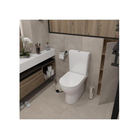 Унитаз напольный Teymi Aina безободковый, сиденье микролифт T40205 - фото 7