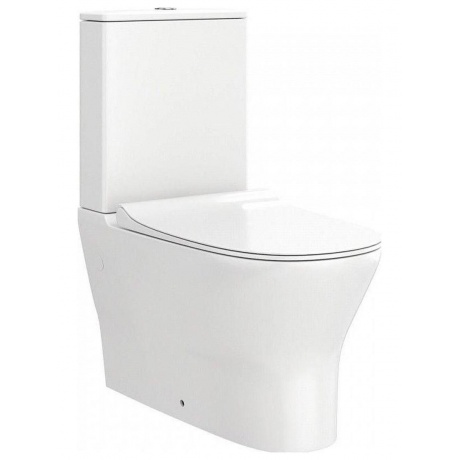 Унитаз напольный Teymi Ellie безободковый, сиденье микролифт T40801 - фото 1