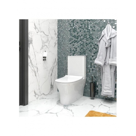 Унитаз напольный Teymi Ellie безободковый, сиденье микролифт T40801 - фото 11