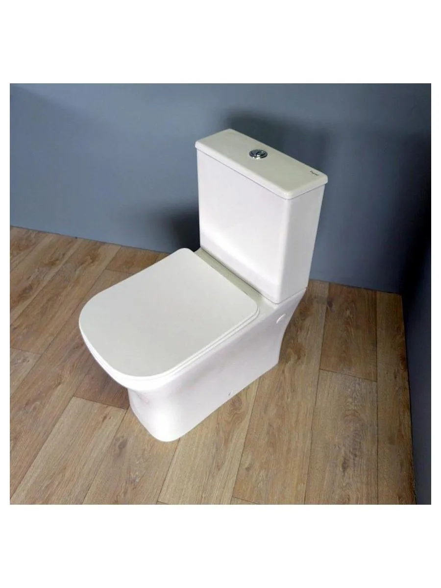 Унитаз напольный Teymi Helmi Pro безободковый, сиденье микролифт T40305 - фото 5