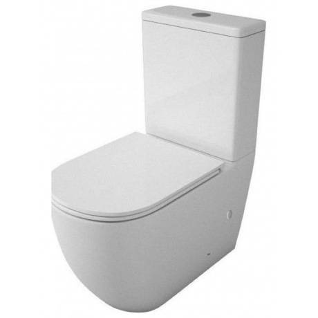 Унитаз напольный Teymi Lina безободковый, сиденье микролифт T40103 - фото 1