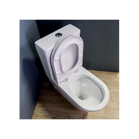 Унитаз напольный Teymi Lina безободковый, сиденье микролифт T40103 - фото 11