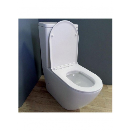 Унитаз напольный Teymi Lina безободковый, сиденье микролифт T40103 - фото 12