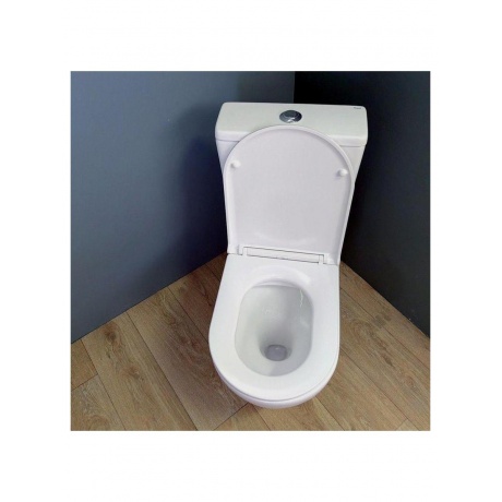 Унитаз напольный Teymi Lina безободковый, сиденье микролифт T40103 - фото 13