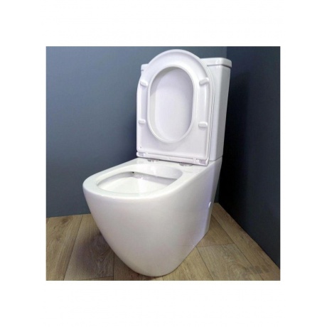 Унитаз напольный Teymi Lina безободковый, сиденье микролифт T40103 - фото 10