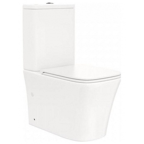 Унитаз напольный Teymi Lori безободковый, сиденье микролифт T40309 - фото 1