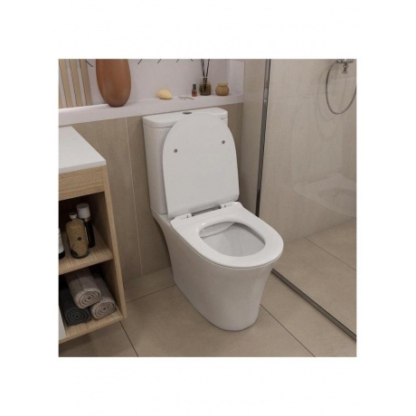 Унитаз напольный Teymi Ritta Pro безободковый, сиденье микролифт T40810 - фото 13