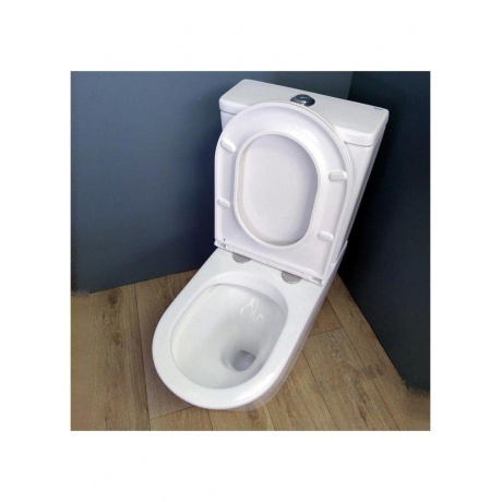 Унитаз напольный Teymi Solli безободковый, сиденье микролифт T40203 - фото 11