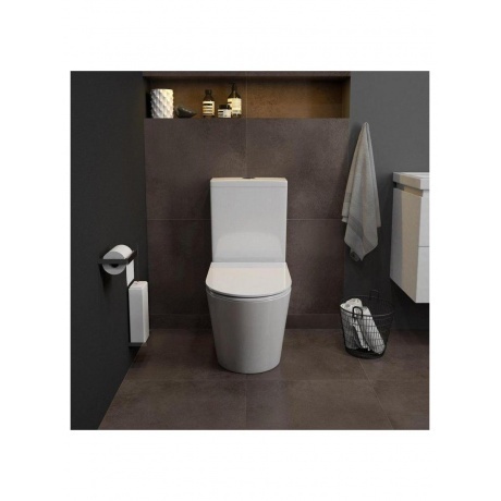 Унитаз напольный Teymi Solli безободковый, сиденье микролифт T40203 - фото 6