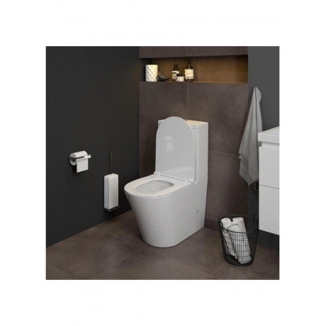 Унитаз напольный Teymi Solli безободковый, сиденье микролифт T40203 - фото 7