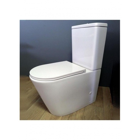 Унитаз напольный Teymi Solli безободковый, сиденье микролифт T40203 - фото 8