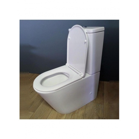 Унитаз напольный Teymi Solli безободковый, сиденье микролифт T40203 - фото 9