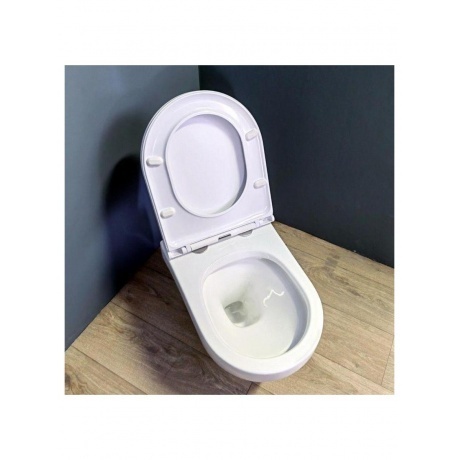 Унитаз подвесной Teymi Demi безободковый, сиденье микролифт T40208 - фото 15