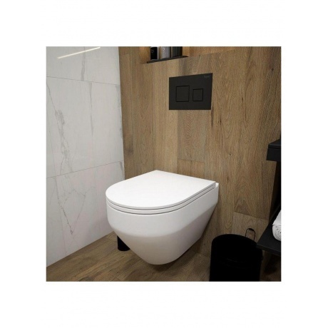 Унитаз подвесной Teymi Demi безободковый, сиденье микролифт T40208 - фото 8