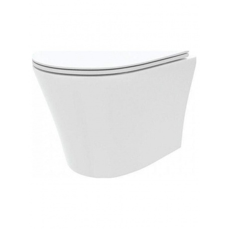 Унитаз подвесной Teymi Ellie безободковый, сиденье микролифт T40802 - фото 2