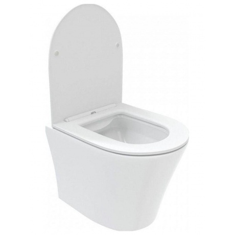 Унитаз подвесной Teymi Ellie безободковый, сиденье микролифт T40802 - фото 3