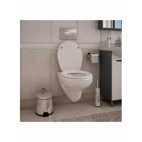 Унитаз подвесной Teymi Hanna Pro безободковый, сиденье микролифт T40901 - фото 11