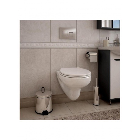 Унитаз подвесной Teymi Hanna Pro безободковый, сиденье микролифт T40901 - фото 10