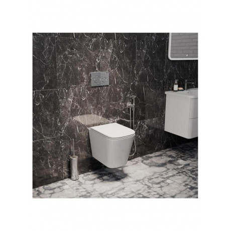 Унитаз подвесной Teymi Helmi S безободковый, сиденье микролифт T40302 - фото 12