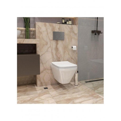 Унитаз подвесной Teymi Kati безободковый, сиденье микролифт T40701 - фото 9