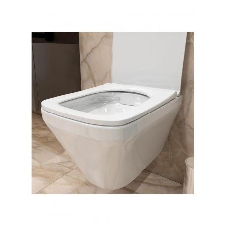 Унитаз подвесной Teymi Kati безободковый, сиденье микролифт T40701 - фото 10