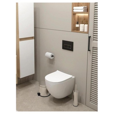 Унитаз подвесной Teymi Lina Media безободковый, сиденье микролифт T40105 - фото 11