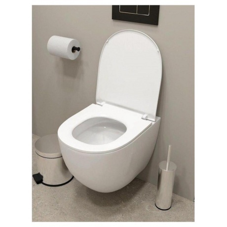 Унитаз подвесной Teymi Lina Media безободковый, сиденье микролифт T40105 - фото 14