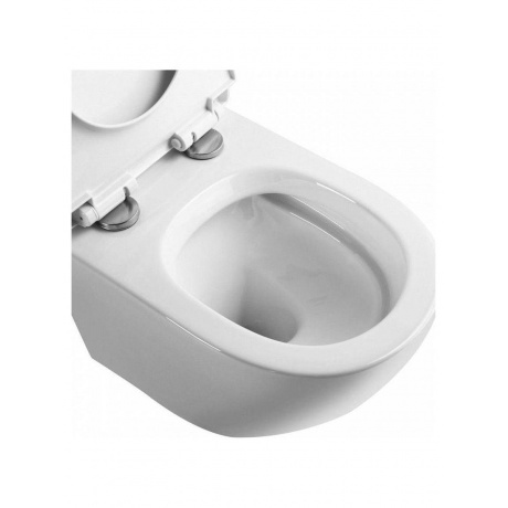 Унитаз подвесной Teymi Lina Media безободковый, сиденье микролифт T40105 - фото 4