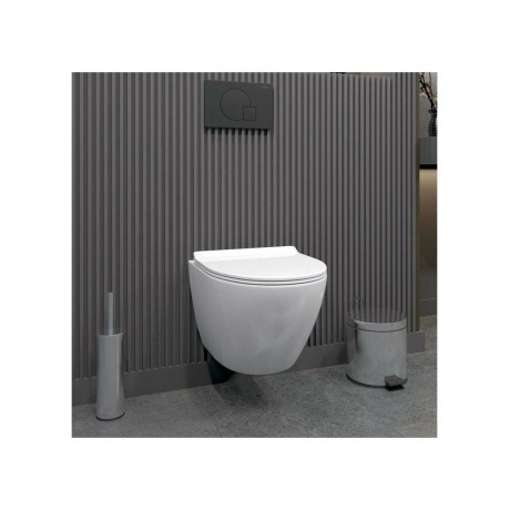 Унитаз подвесной Teymi Lina Pro безободковый, сиденье микролифт T40106 - фото 11