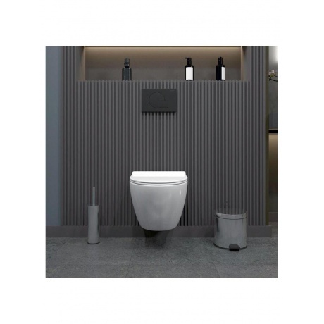 Унитаз подвесной Teymi Lina Pro безободковый, сиденье микролифт T40106 - фото 12