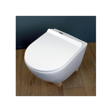 Унитаз подвесной Teymi Lina Pro безободковый, сиденье микролифт T40106 - фото 6