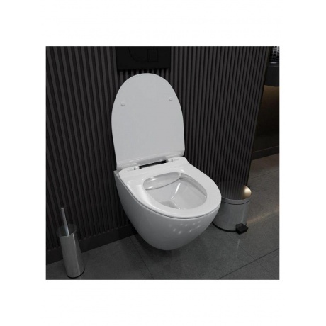 Унитаз подвесной Teymi Lina Pro безободковый, сиденье микролифт T40106 - фото 10