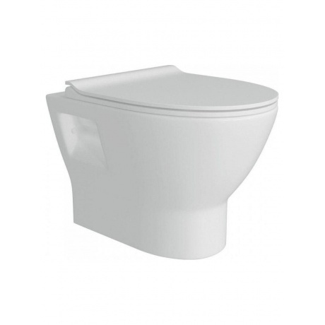 Унитаз подвесной Teymi Ritta безободковый, сиденье микролифт T40809 - фото 2