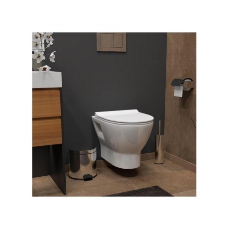 Унитаз подвесной Teymi Ritta безободковый, сиденье микролифт T40809 - фото 14