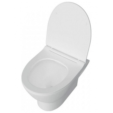 Унитаз подвесной Teymi Ritta безободковый, сиденье микролифт T40809 - фото 4