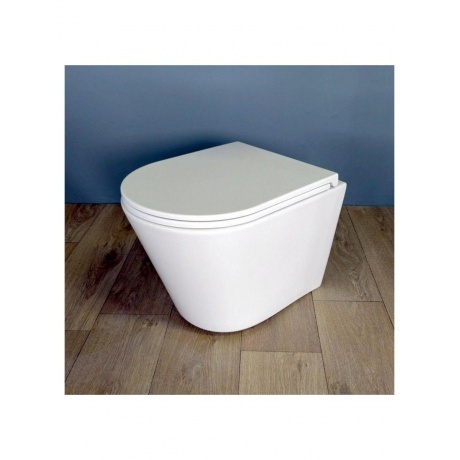 Унитаз подвесной Teymi Solli безободковый, сиденье микролифт T40201 - фото 7