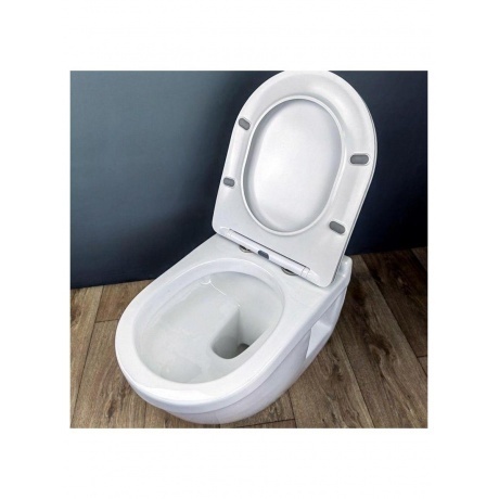 Унитаз подвесной Teymi Vitra Pro сиденье микролифт T40806 - фото 7